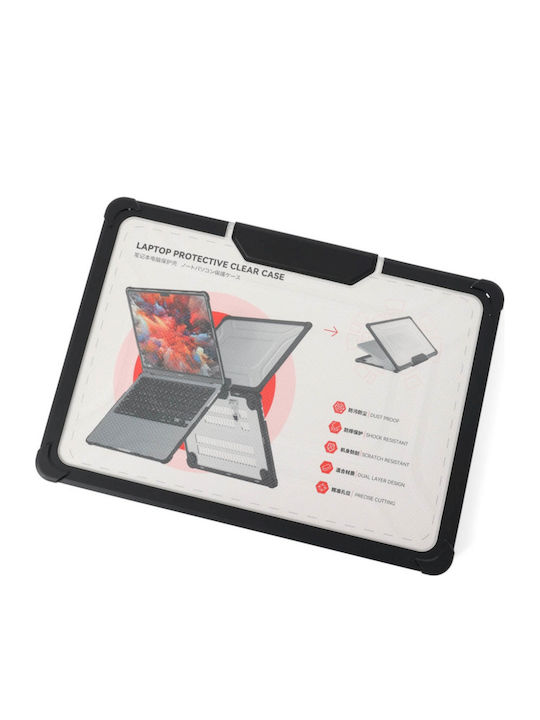 Θήκη Honju Fit Kickstand Apple Macbook Air 15 3" M2 2023 M3 2024 M4 2025 Μαυρο Διαφανο 62608