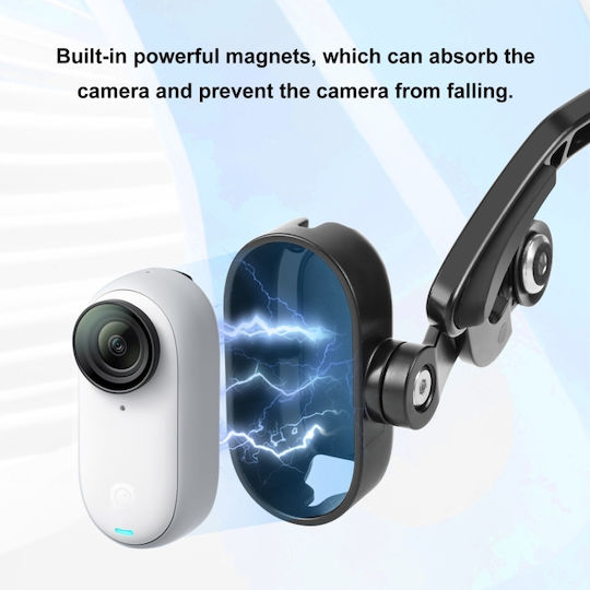 Insta360 Go 3 Go 3s Puluz Magnetic Support Base Pov Head Black