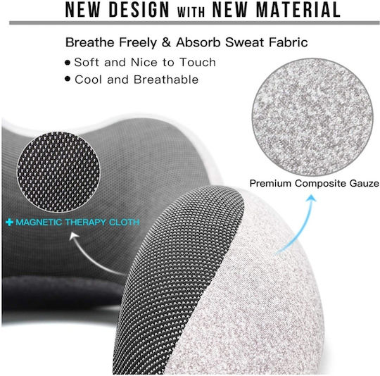 Kourk Travel U-shape Memory Foam Travel Pillow Travel Set Pillow with Carrying Case 24x26x12cm Blue