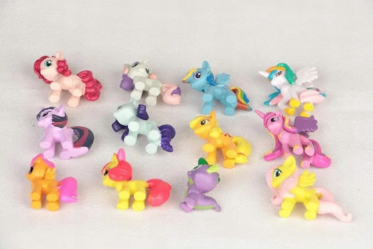 Set Mehrfarbige Pony Figuren Kinder – Miniatur-Spaßspielzeug Sammlung 12 Stück