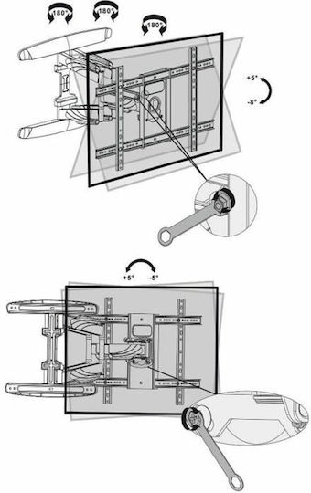 Stell Accessories Βάση Τηλεόρασης Τοίχου έως 40kg Μαύρο