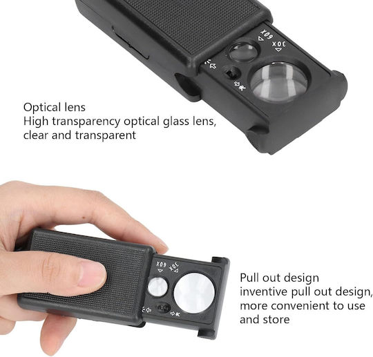 Magnifying Lens Jewler Loop Magnifying Lenses Optical Glass 30x 60x Led Lighting Review Design Removable Compact Portable Lanyard 445356