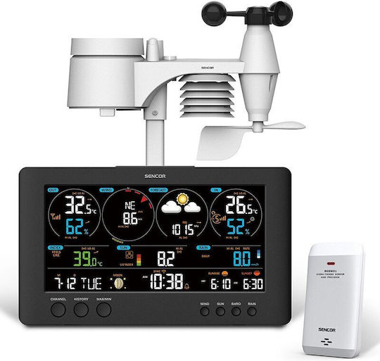 Sencor SWS 12500 SENC Wireless Digital Weather Station Tabletop Black