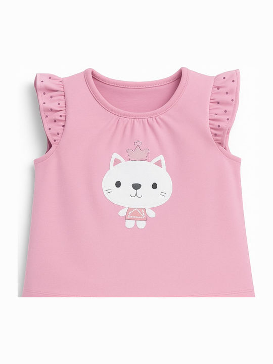Lullaby Παιδικό Σετ με Σορτς Pink White 2τμχ