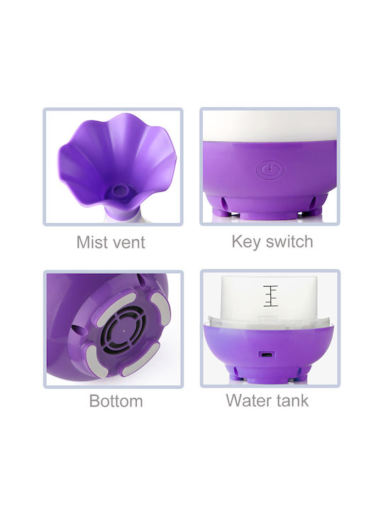Zenifique Lumini LED Dispozitiv de aromaterapie Ultrasonic Violet 95ml CHN-145_mov
