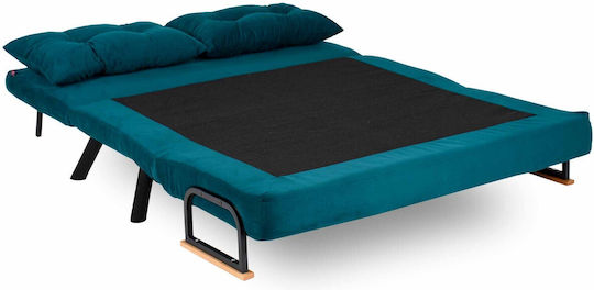 Sando Two-Seater Couch Bed Petrol Green 133x78x78 cm