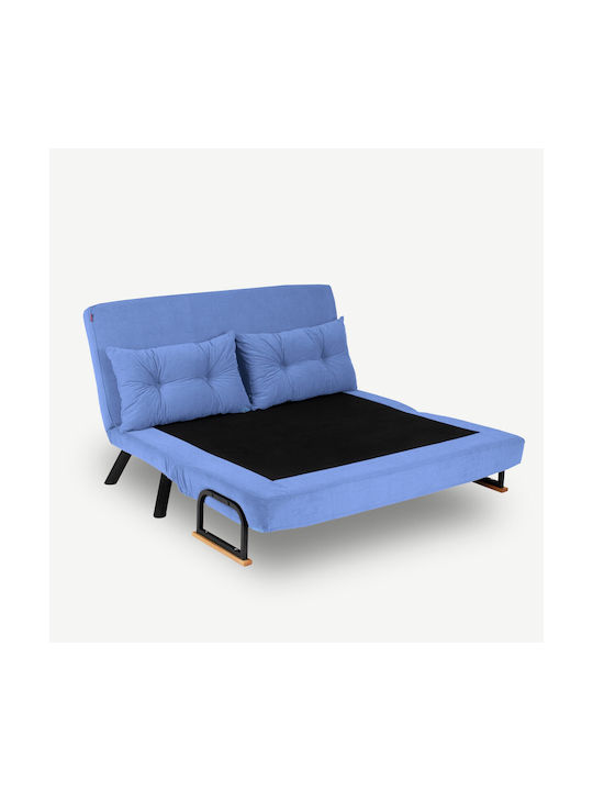 Sando Canapea Cu Două Locuri Pat Albastru Marin 133x78x78cm
