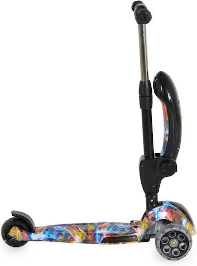 Byox Kids Scooter Foldable Rumble Wild Dragon 3-Wheel with Seat Multicolour