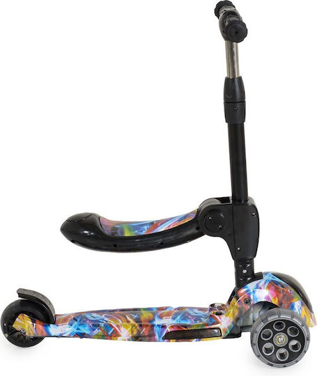 Byox Kids Scooter Foldable Rumble Wild Dragon 3-Wheel with Seat Multicolour