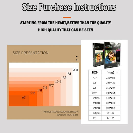 Photo Paper A6 (10x15) for Printers Inkjet 50 Sheets