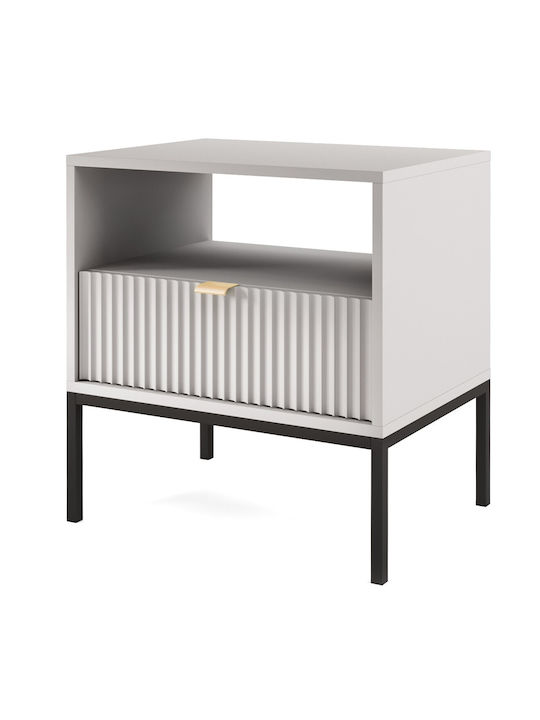 Rechteckig Beistelltisch Palermo Holz Schwarz B54xT39xH56cm