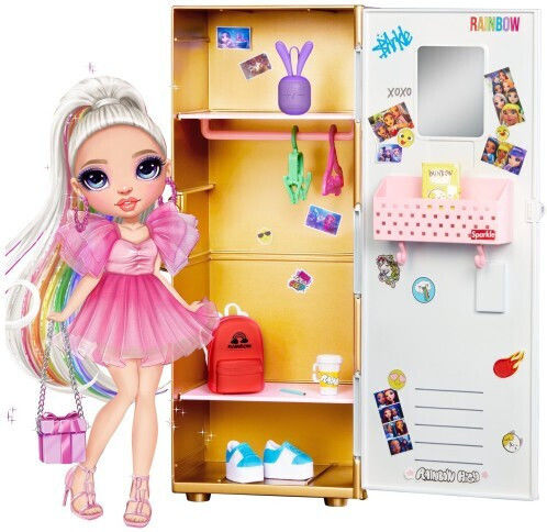 MGA Entertainment Locker Set Păpuși Rainbow High Dulap Pentru 4+ Ani