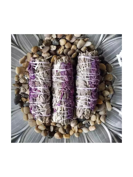 White Sage Smudge Lavender Sticks 3 Ραβδιά Θυμιάματος Λευκό Φασκόμηλο Λεβάντα