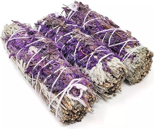 White Sage Smudge Lavender Sticks 3 Ραβδιά Θυμιάματος Λευκό Φασκόμηλο Λεβάντα