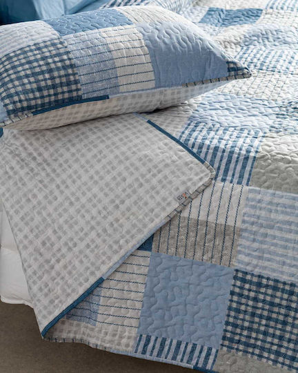 Vesta Home Κουβερλί Υπέρδιπλο Microfiber Μπλε 220x230cm