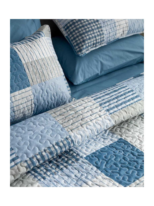 Vesta Home Coverlet Super King Microfiber Blue 220x230cm