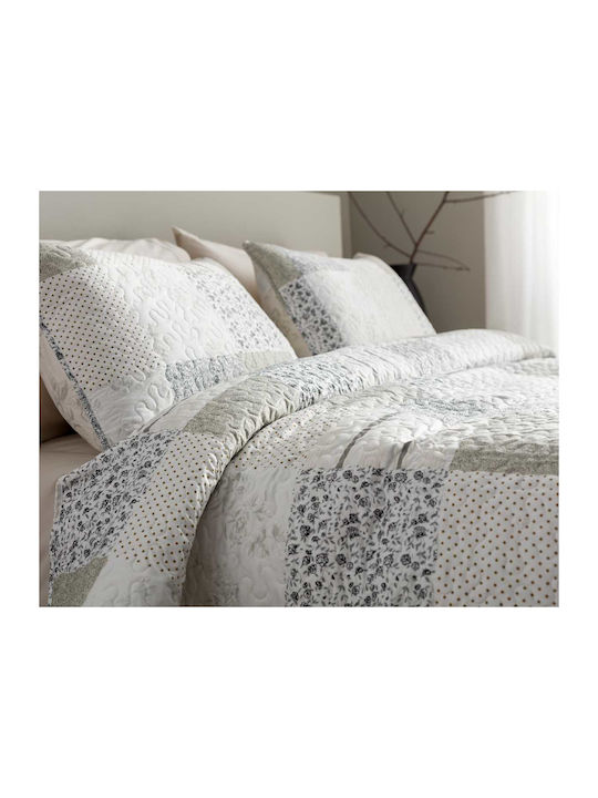 Vesta Home Κουβερλί Υπέρδιπλο Microfiber Γκρι 220x230cm