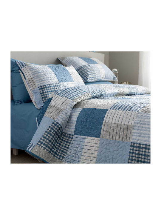 Vesta Home Coverlet Super King Microfiber Blue 220x230cm