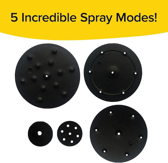 Solar Fountain Black Color 6 Spray Functions Fast Fountain Pocket Hose Solar-powered-instantly Adds a Water Feature Virtually Anywhere-5 Spray Modes-no Installation Batteries Required Bird Baths & More 6 in D x 2