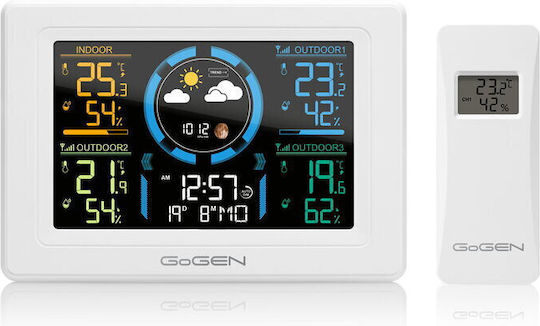 GoGEN ME3397W Безжична Метеорологична станция Цифров Настолен Бял