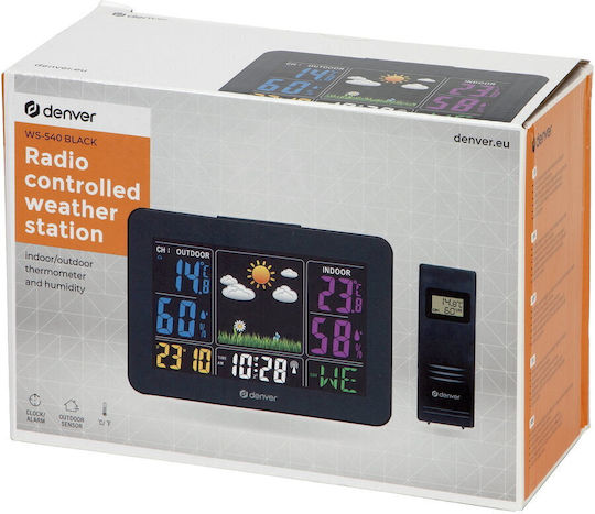 Denver WS-540 S0425122 Wireless Stație meteorologică Digital De masă Negru