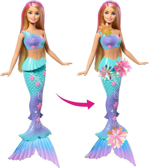 Barbie Mermaid Doll Magical Mermaid that Blooms with Blonde Hair for 3+ years+ Years