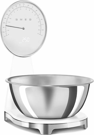 Smeg Analogic Cântar de Bucătărie 1gr/5kg Albă