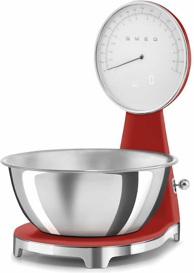 Smeg Analogic Cântar de Bucătărie 1gr/5kg Roșie