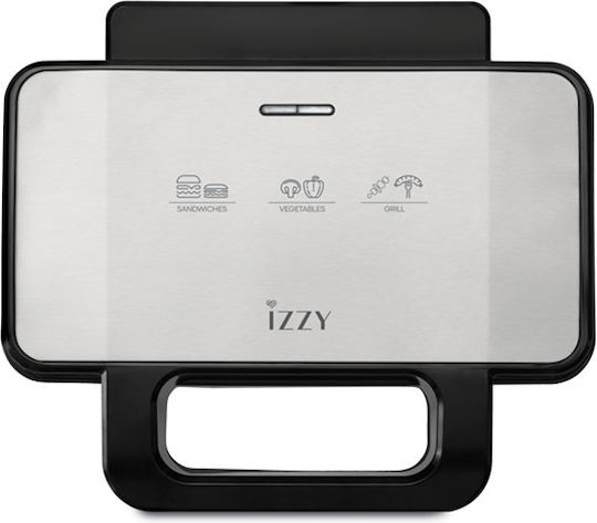 Izzy IZ-2036 Sandwich Maker Grill with Removable Plates 1000W Inox