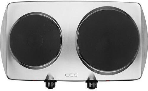 ECG Επιτραπέζια Εστία Εμαγιέ Διπλή Inox