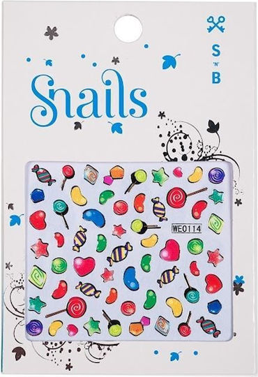 Snails Stickers Candy Blust Manicure Game
