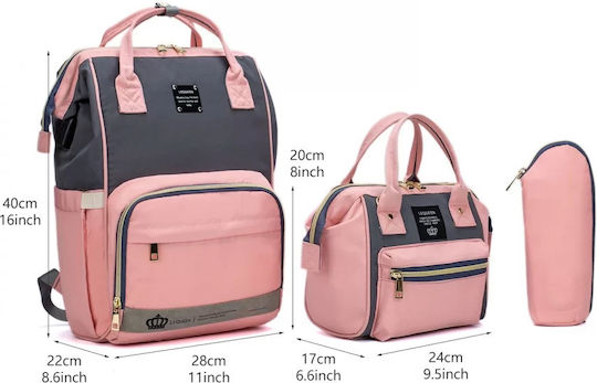 Lequeen Diaper Bag Blue - Pink