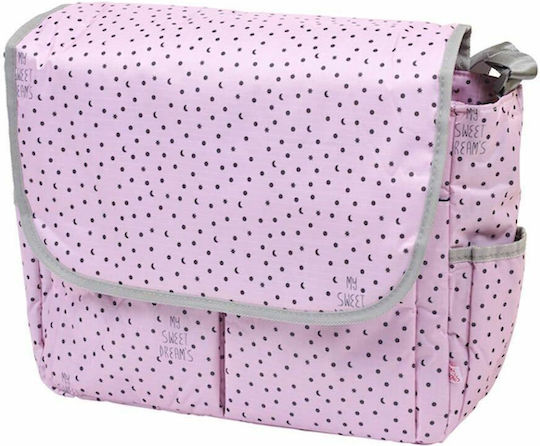 My Bag's Shoulder/Hand Diaper Bag My Sweet Dreams Pink 38x30cm.
