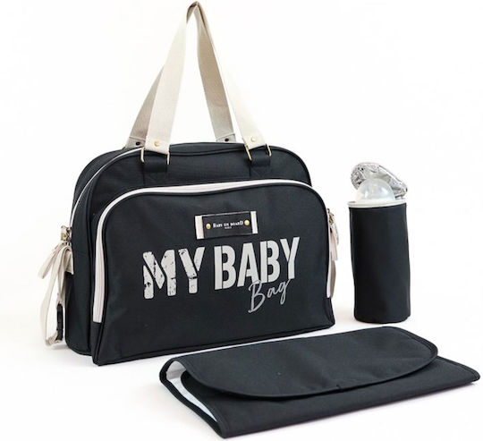 Baby on Board Τσάντα-Αλλαξιέρα Ώμου/Χειρός Μαύρη 42x30x30εκ.