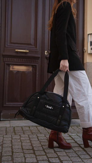 Baby on Board Wickeltasche-Wickeltasche Schulter/Hand Schwarz 45x16x28cm.
