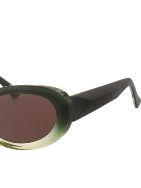 Paolo Moss Women's Sunglasses with Green Frame and Green Lens 2013608512