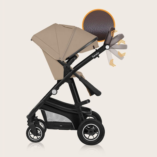 Bianca Adjustable 3 in 1 Baby Stroller Suitable for Newborn Beige Sand 11.75kg