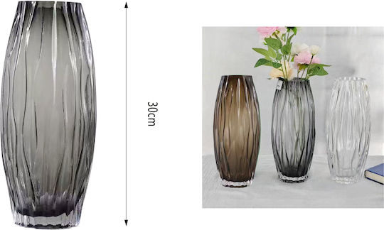 Cosmofan Διακοσμητικο Βαζο Γυαλινο 30cm