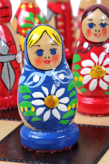 Сини Матрьошки Шах 42x42см