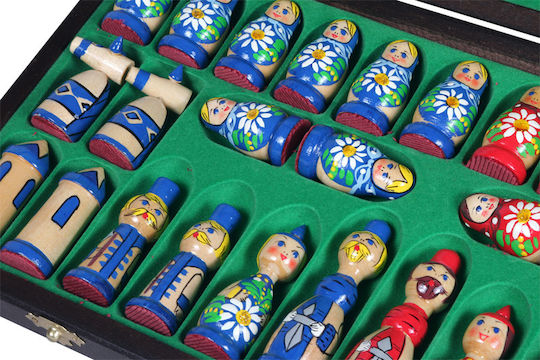 Сини Матрьошки Шах 42x42см
