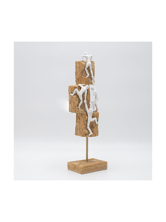 Dekorative Figuren Menschliche Figuren Klettern Polyresin Naturweiß 10,5x8x33cm