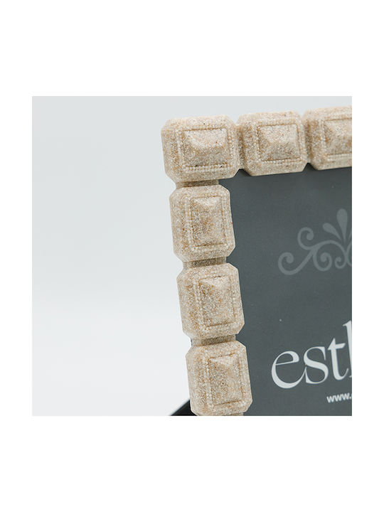 Estheti Home Bilderrahmen 13x18 Afe Ammopedras Polyresin Creme 16,5x2x21,5cm 815-00053