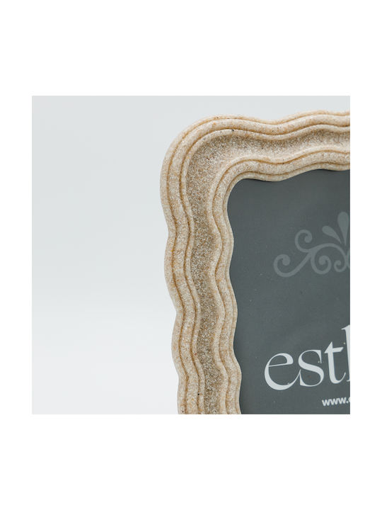 Estheti Home Κορνιζα 10x15 Εφε Αμμοπετρας Πολυρεζιν Κρεμ 14.5x2x19.5εκ 815-00054