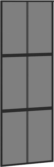 vidaxl Schiebetür Set aus Material 76x205 cm Glas & Aluminium