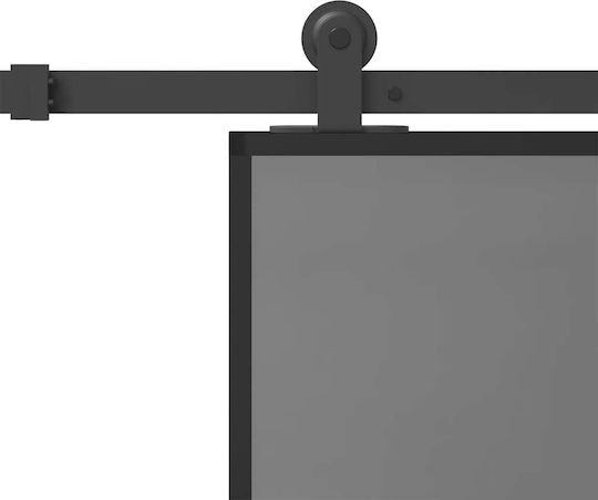 Vidaxl Sliding Door Hardware Set 76x205 Cm Glass & Aluminum
