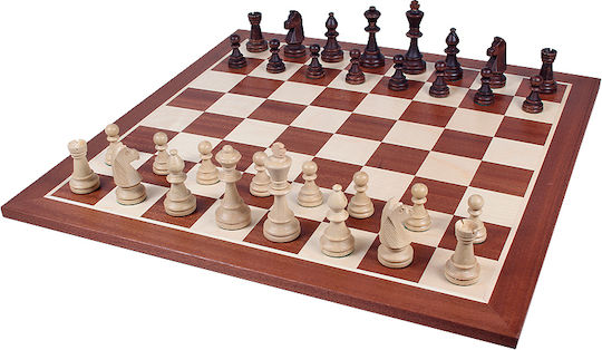 Staunton Nr. 6 In Hölzernem Etui Gehobelt Holz