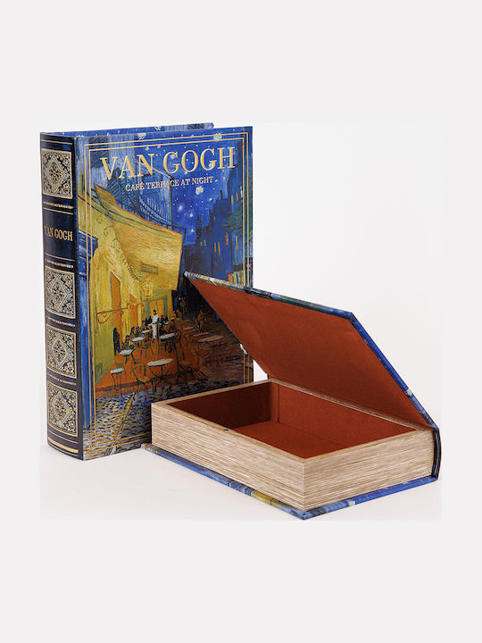 Estheti Home S/2 Διακοσμητικα Κουτια Van Gogh Ξυλινο Μπλε 30x21x7cm 819-00285