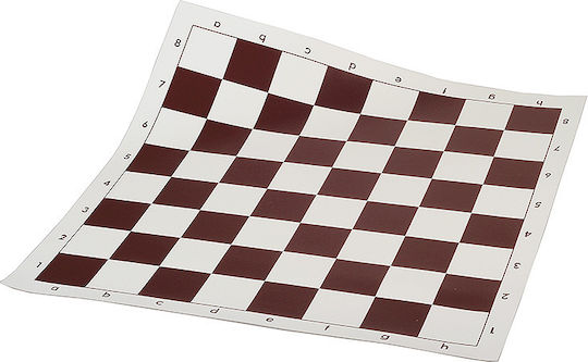 Heavy Chess Set Metal-weighted Plastic Pieces Dcp03h King 96 Mm + Roll-up Chessboard 57 Mm Squares In Brown Color