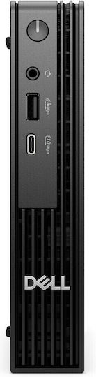Dell Micro QCM1250 Desktop PC (i3-14100T/16GB DDR5/512GB SSD/W11 Pro) με Πληκτρολόγιο (GR)