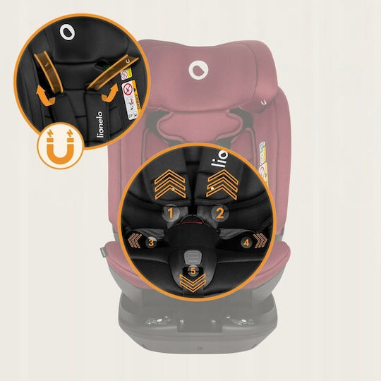 Lionelo Bastian RWF Baby Car Seat i-Size with Isofix Red Burgudy 0-36 kg